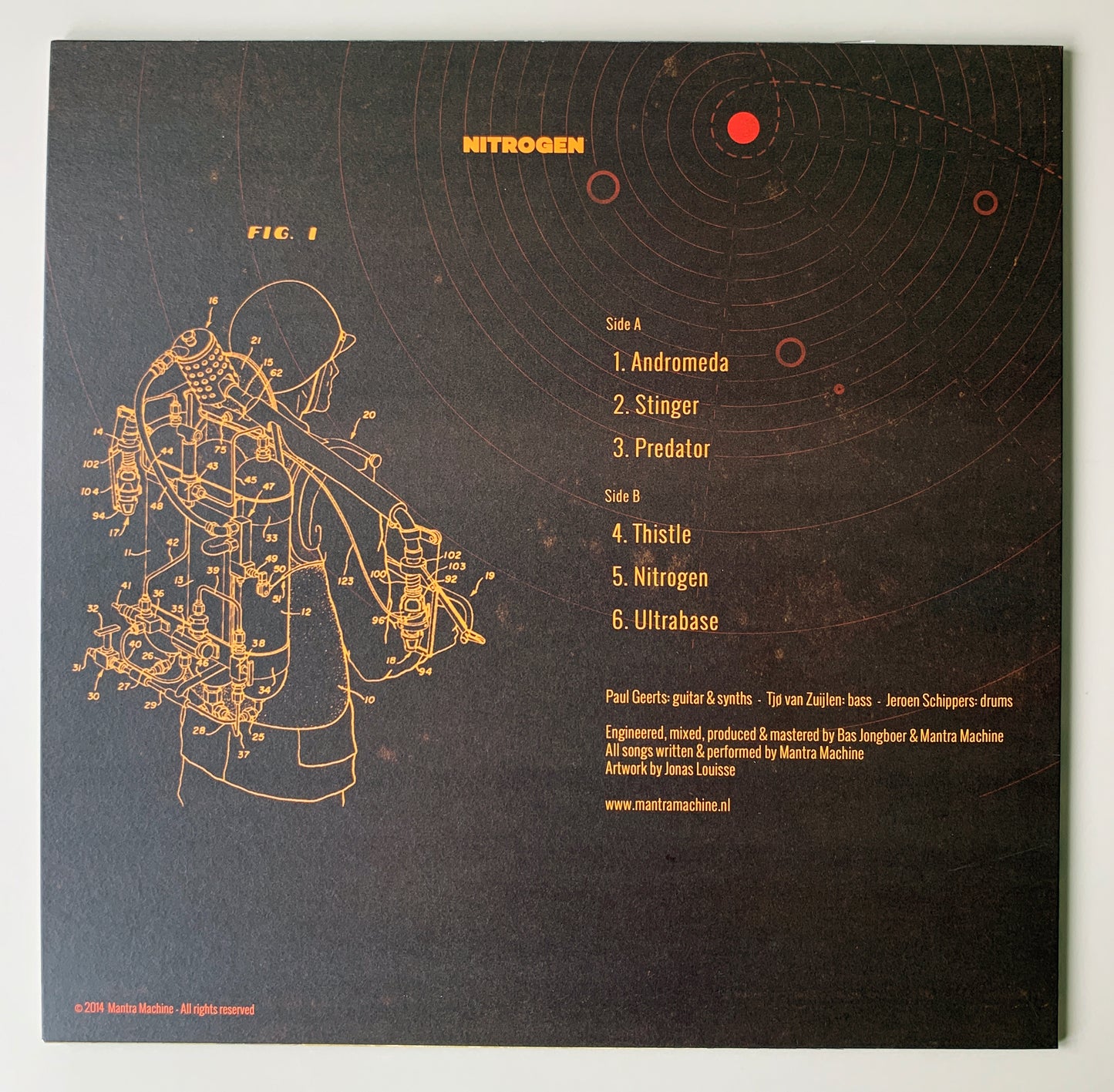 Nitrogen - Record/Vinyl 180 grams - Orange transparant / black marble